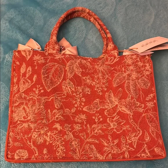 Antik Kraft Orange Floral Women's Bag - Picture 4 of 5